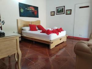 Postel nebo postele na pokoji v ubytování Libélula finca-hotel