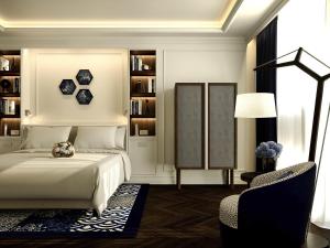 Posteľ alebo postele v izbe v ubytovaní Sofitel Barcelona Skipper