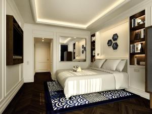 Posteľ alebo postele v izbe v ubytovaní Sofitel Barcelona Skipper