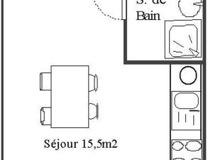 Půdorys ubytování Studio avec balcon et Wifi à Aussois - FR-1-840-18