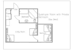 a drawing of a floor plan of a house at White House Hotel in Ulaanbaatar +57 photos