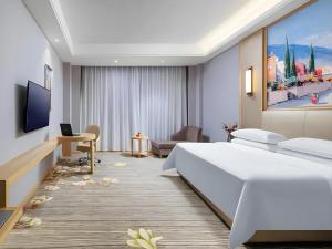 TV a/nebo společenská místnost v ubytování Vienna Hotel Anhui Guangde Development Zone