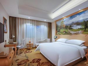 Ένα ή περισσότερα κρεβάτια σε δωμάτιο στο Vienna Hotel Nanjing Zhongshan Mausoleum +107 φωτογραφίες