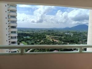 a view of a city from a window of a building at VIP condochain 24th floor in Ban Phe