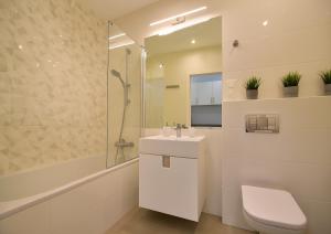 Koupelna v ubytování Studio Targówek