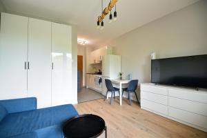 Kuchyň nebo kuchyňský kout v ubytování Studio Targówek