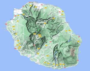 a map of the gore provincial park at Villa Namana - avec piscine et vue mer - Nosy Be in Saint-Denis