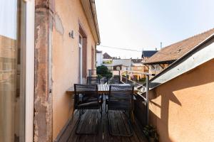 Balkón nebo terasa v ubytování Colmar Terrace - BELLE ALSACE 4 - BookingAlsace