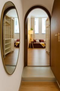 Ένα ή περισσότερα κρεβάτια σε δωμάτιο στο Stadtpark Apartments by stay awesome