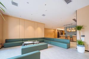 Uma área de estar em Parker Hotel Huangshan Tunxi Old Street Branch