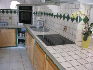 Kuchyň nebo kuchyňský kout v ubytování Apartments Reida