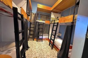Katil atau katil-katil dalam bilik di Social Backpacker Hostel & Rooftop Bar