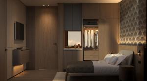 a hotel room with a bed and a window at ORO Nile Cruise in Luxor