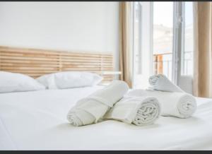 Postel nebo postele na pokoji v ubytování appartement cœur de Nantes