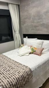 Postel nebo postele na pokoji v ubytování Esplêndido studio ao lado do Allianz Park