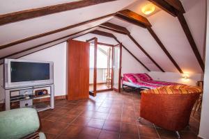 a living room with a tv and a couch at Apartman Joso in Diklo