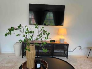 TV a/nebo společenská místnost v ubytování Fully Equipped Cosy Flat Close to Malmö&Copenhagen