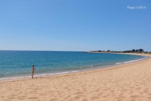 a person standing on a beach next to the ocean at Maison de vacances à louer À 200m de la plage ! in Dolus d'Oléron