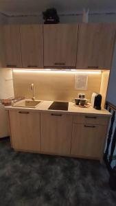 Kuchyň nebo kuchyňský kout v ubytování Dom Gościnny Koliber nad morzem w Darłówku