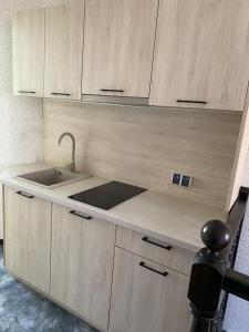 Kuchyň nebo kuchyňský kout v ubytování Dom Gościnny Koliber nad morzem w Darłówku