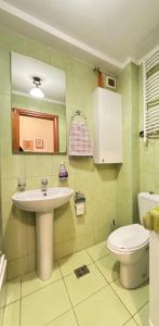 a bathroom with a sink and a toilet at Sunny place in Podgorica +7 photos