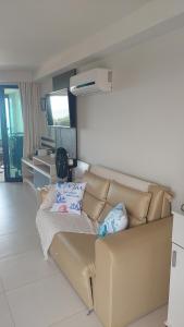 Ruang duduk di Flat Paraíso na Terra Tabatinga Residence