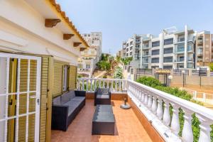 Balkón nebo terasa v ubytování Bonito bungalow cerca de la playa de La Mata