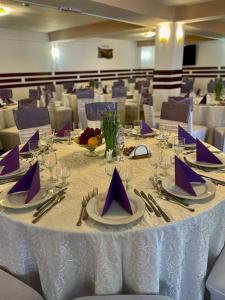 Un restaurante u otro lugar para comer en Pensiunea Adonis