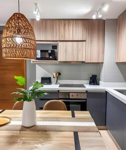 Η κουζίνα ή μικρή κουζίνα στο Depto 2D2B, Vista al Volcán, WiFi, Estacionamiento