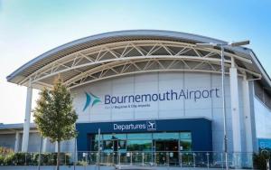 a round building with the bundoran north airport at Double Room in Winton in Bournemouth
