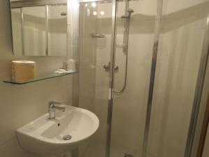 Koupelna v ubytování Hotel Ambra