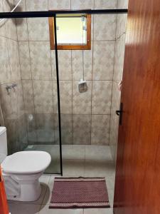 Koupelna v ubytování Chalé Pico da Lua