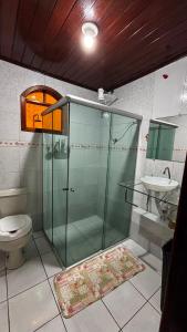 Koupelna v ubytování Apartamento a 100 metros da praia - Cordeirinho