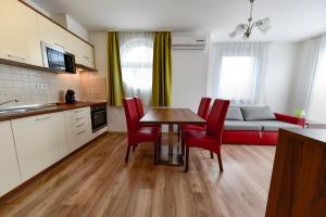 Kuchyň nebo kuchyňský kout v ubytování Veritas Apartment Zamárdi
