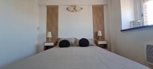 ein Schlafzimmer mit einem Bett mit zwei Kissen darauf in der Unterkunft Despertar Urbano in Corrientes