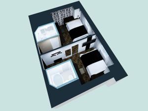 a rendering of a bedroom in a house at APA Hotel Nagoya Sakae Ekimae EXCELLENT in Nagoya