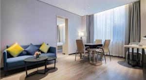 Ruang duduk di Echarm Hotel Xi'an Dayan Tower Datang Lively District
