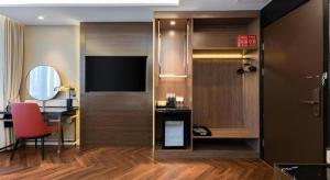 Kuchyň nebo kuchyňský kout v ubytování Metropolo Hotel Wuchuang Jiangtan Jiyuqiao Metro Station