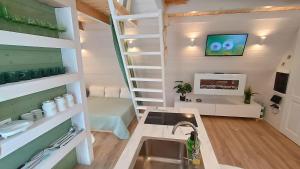 Kuchyň nebo kuchyňský kout v ubytování White DIAMOND in Chalkidiki