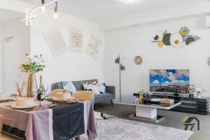 Χώρος καθιστικού στο Hurstville CBD Changda Apartment