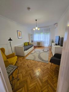 Ruang duduk di Pálma apartman