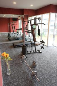 Fitness centrum a/nebo fitness zařízení v ubytování Bright Hotel