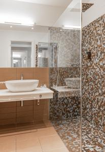 Koupelna v ubytování Hotel Biancamano
