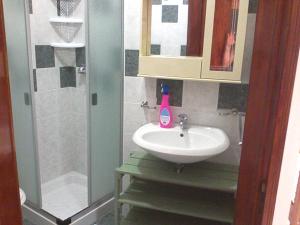 a bathroom with a sink and a shower at Casavacanze Antonio in Leuca