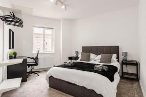 Katil atau katil-katil dalam bilik di Stylish City Apt Belfast Cathedral Qtr