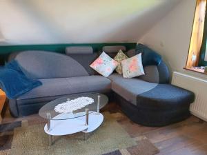 Posezení v ubytování Ferienwohnung Harzteufel