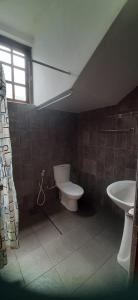 un bagno con un water e un lavandino di Mystique Hideout a Kandy