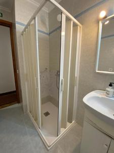 a bathroom with a shower and a sink at Tejería 43 by Clabao in Pamplona