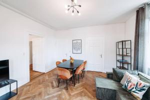 Χώρος καθιστικού στο Elegante Altbauwohnung Bregenz am See