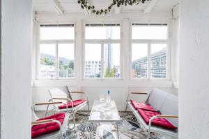 Χώρος καθιστικού στο Elegante Altbauwohnung Bregenz am See